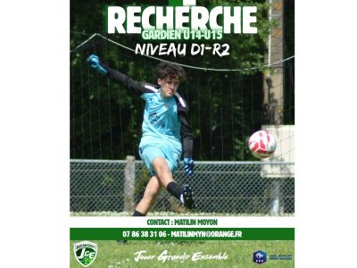 Recherche gardien U14-U15