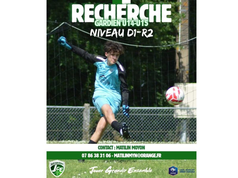 Recherche gardien U14-U15