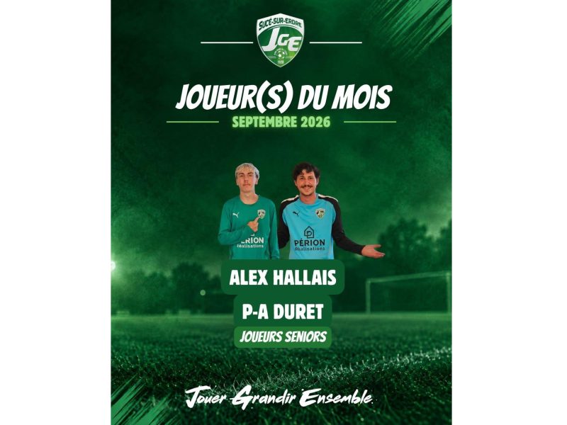 Pierre-Antoine et Alex élus joueurs du mois